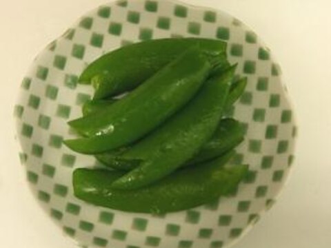 緑のお惣菜　スナップエンドウの塩味